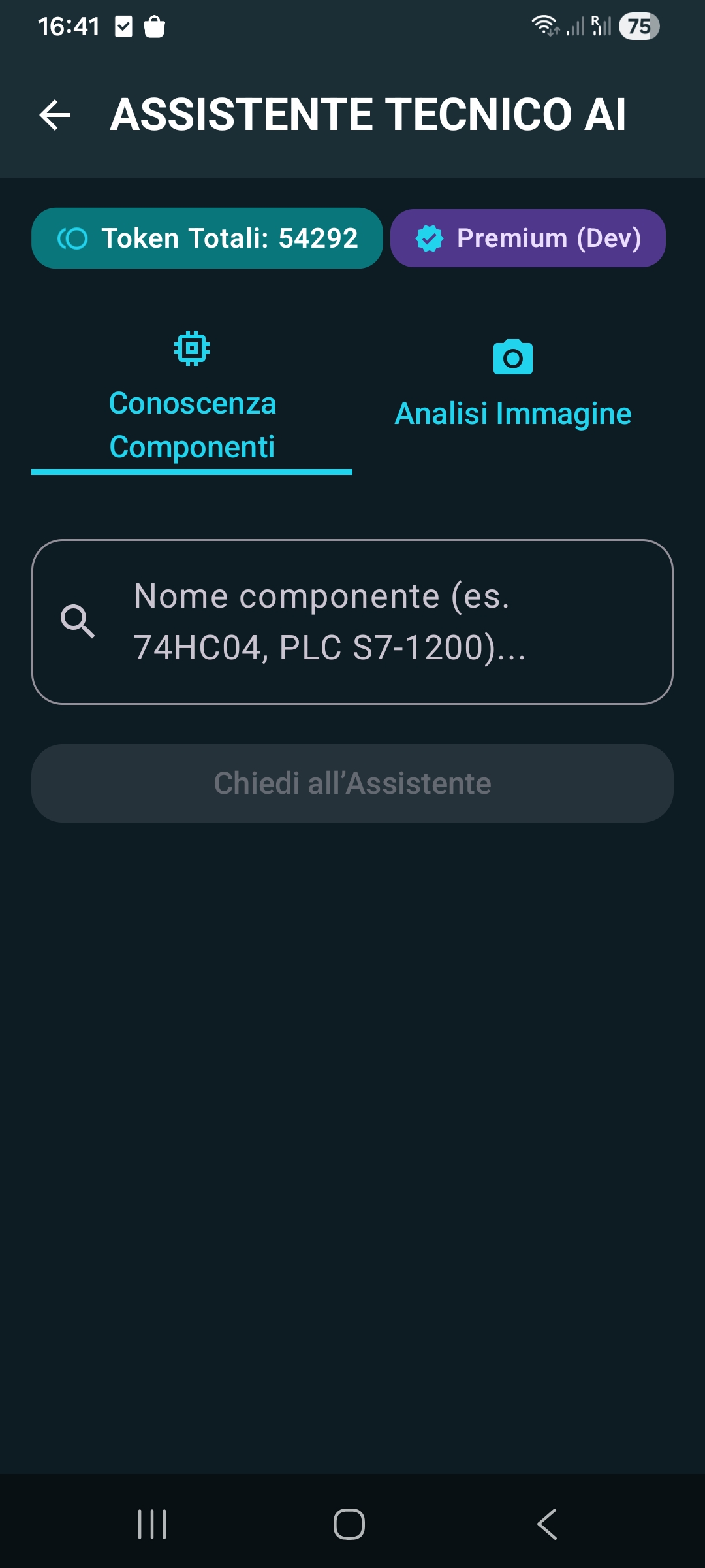 AI Technical Assistant Screenshot